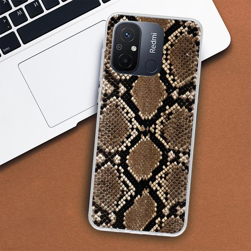 Pink Snake Skin Printing Drawing Phone Case For Xiaomi Redmi 12 13 12C 13C 14C 10 10C 10A 9 9C 9A 9T 8A 8 7A 7 6A 6 Pro K80 K70