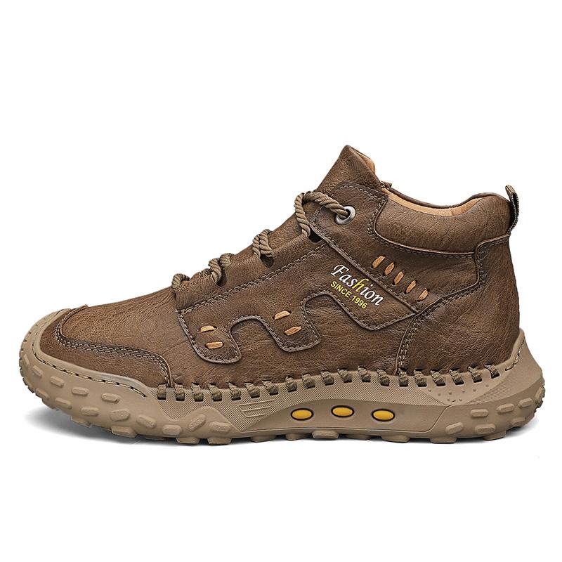 Autumn Winter Plus Velvet Warm Handmade Mens Boots Comfortable Ankle Casual Moccasins Shoes Size 38 48
