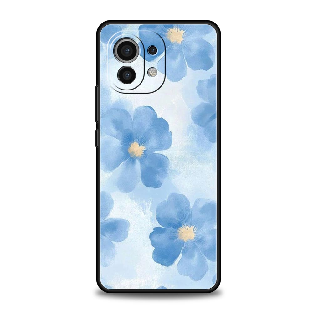 Phone Case For Xiaomi Mi 15 14 13 12 11 Lite 14T 13T 12T 11T Pro Poco X7 X6 X5 X3 Pro F6 F5 F4 Cover Soft Pale Little Flower