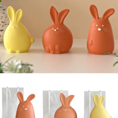 Eine hochwertige österliche niedliche Kaninchenkerzen-Silikonform DIY Tropfkeramik Kleines Kaninchen-Ornamentform Für DIY-Bastelarbeiten Geschenke