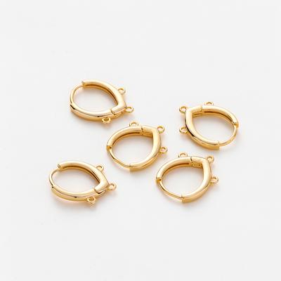 5pcs/lot 14K 18K Gold French Blank Earing Hook Open Ear Ring Clips Clasp For DIY Jewelry Loop Pendants Making Acceissories