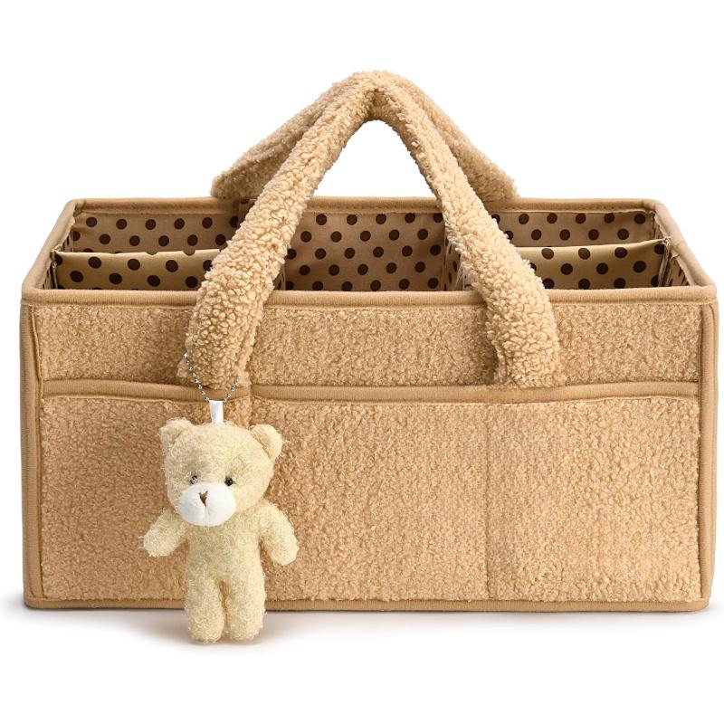 2025 Bolsa de Armazenamento de Fraldas de Pelúcia para Bebê Bolsa de Armazenamento de Fraldas Grande Capacidade Bolsa de Viagem para Mamãe