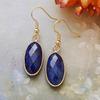 Simple Natural Stone Crystal Pendant Earrings Popular Jewelry
