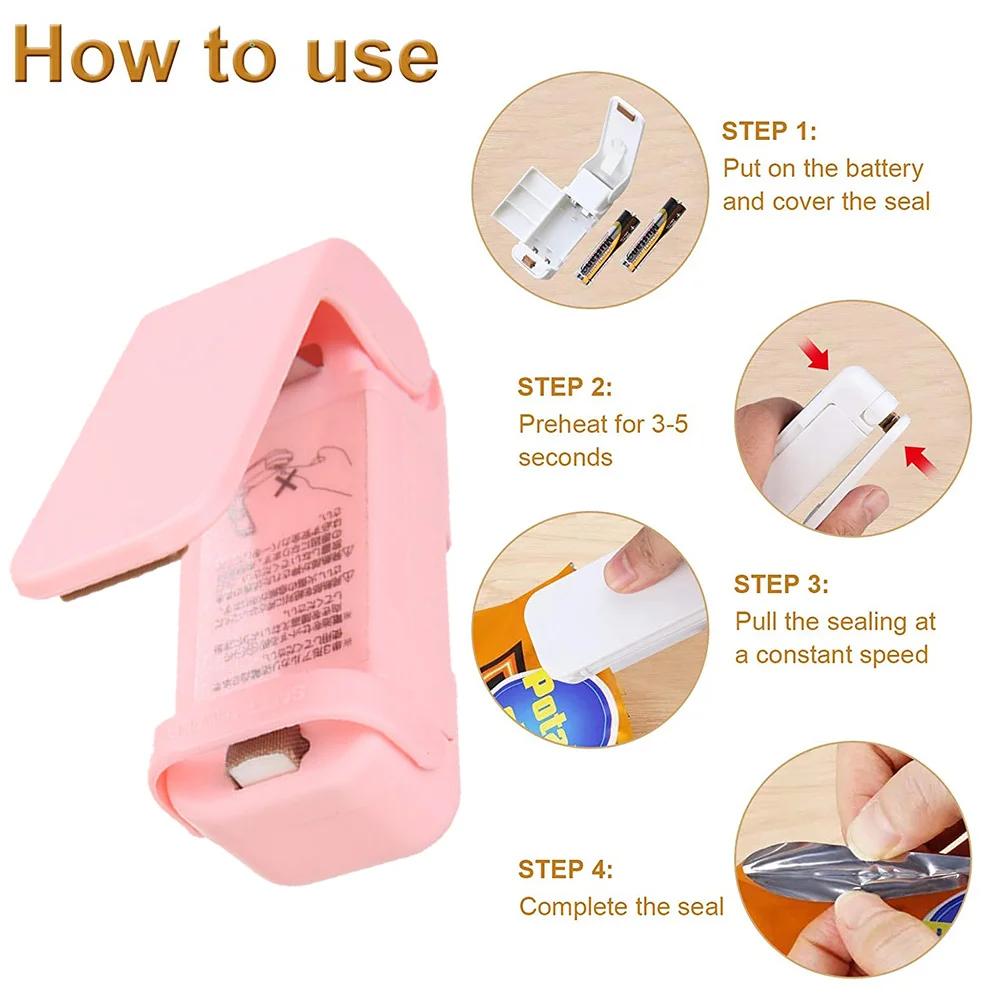 Heat Machine Manual Closure Clip Soldering Portable Mini Thermal Iron for Packages Vacuum Sealer Plastic Close Bag Food Saver