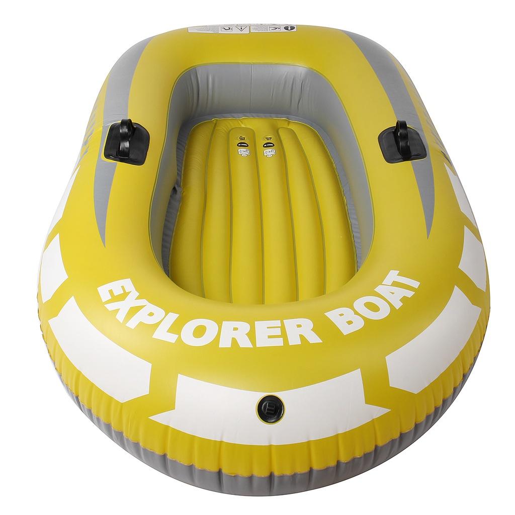 Barca gonfiabile in PVC per 2 persone, ideale per fiume, lago, kayak, canoa, pesca, gommone. Dimensioni: 78,7x47,2x13,8 pollici.