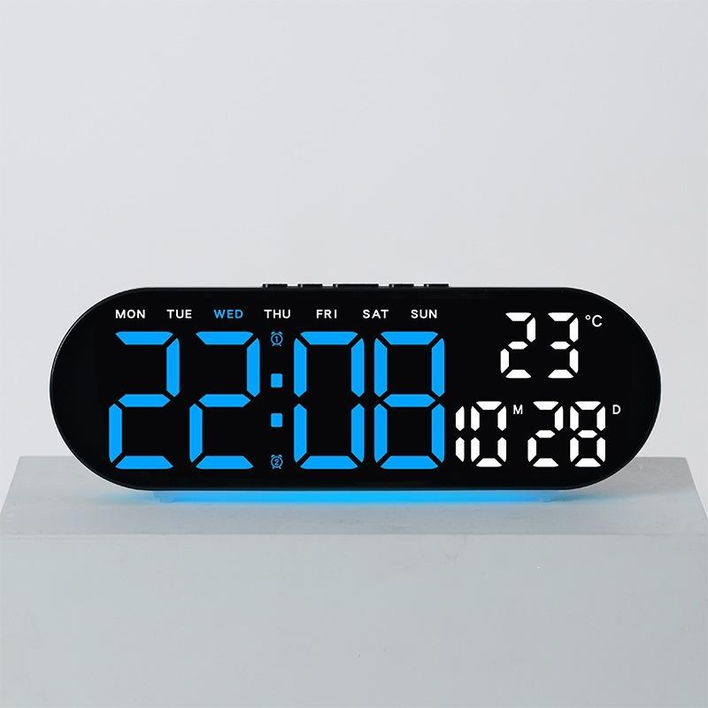 Electronic Clock Hotel Desk Clock LED Ambient Light Alarm Clock Desk Clock GH8011 Plastic Decoration Ambient Alarm Clock