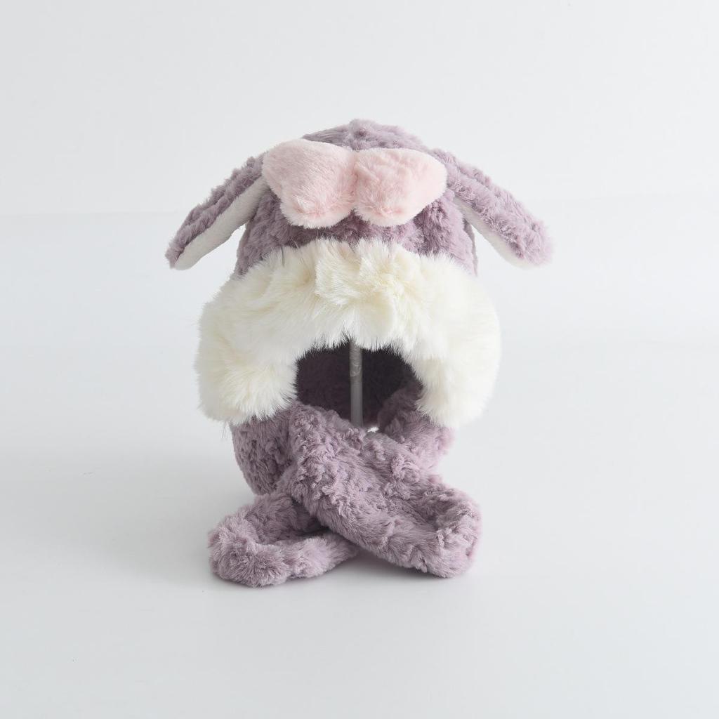 Dziecięcy pluszowy zestaw czapka-szalik z postaciami z bajek - Ciepły, wiatroszczelny, do ochrony na zewnątrz zimą