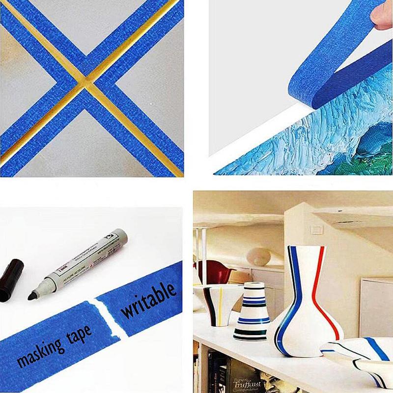 Bandă de Mascare Albastră de 20M pentru Vopsit Margini, Finisare Pereți, Tavan, Eliberare Curată, Bandă de Vopsitor pentru Margini, Fără Reziduuri