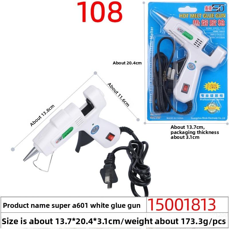 

Пистолет для горячего клея с подставкой Ручной электрический пистолет для расплавления клея Пистолет для горячего клея Вставной Высокотемпературный пистолет для клея 15001813#(1pc)