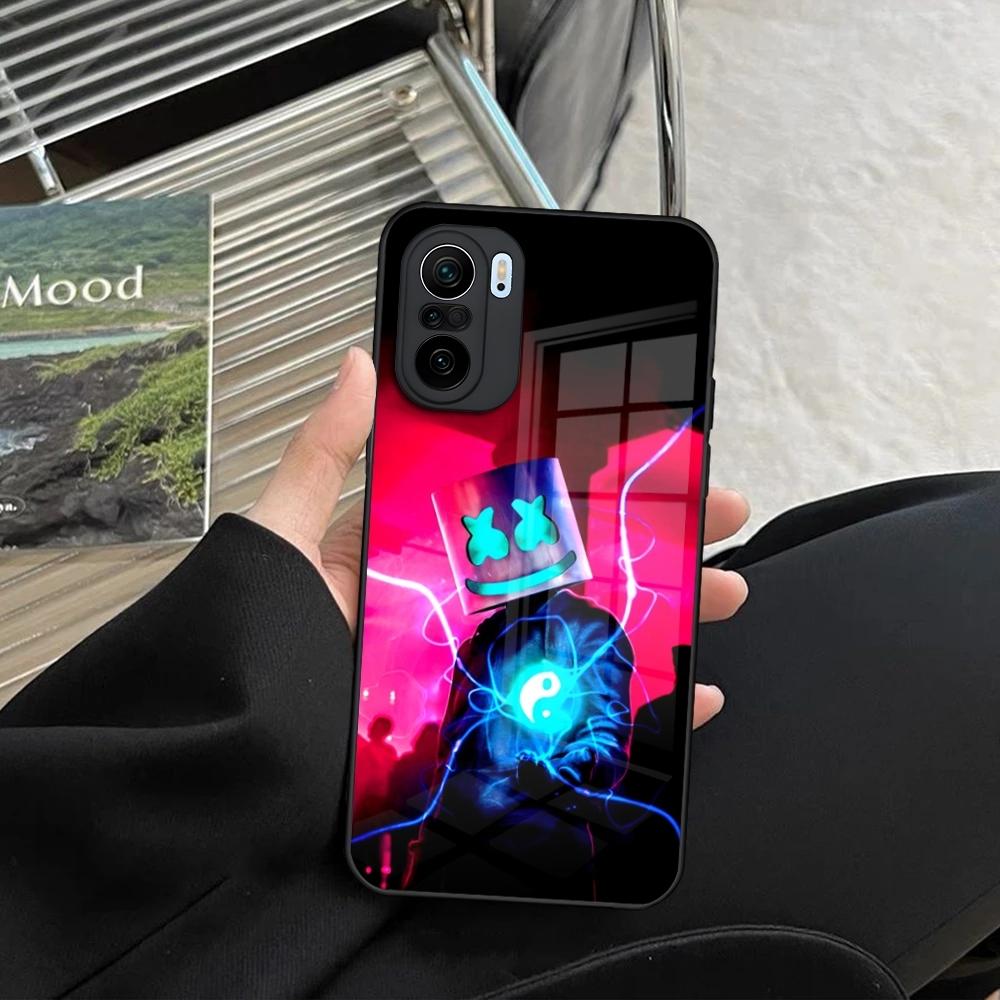 Marshmallow DJ Handyhülle für Xiaomi 14 13 12 11 13t 12t 11t POCO M6 M5 X6 X5 F6 F5 Ultra Pro Lite 5G gehärtetes Glas