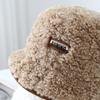 Bucket Hat Women Autumn and Winter Lamb Plush Cold Hat Thickened Warm Cold Basin Hat Fashion