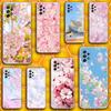 Pink Cherry Blossom Sakura Phone Case Silicone For Samsung S30,23,21,22,20 FE lite,S10,9,PIus Note20ultra Soft Transparent