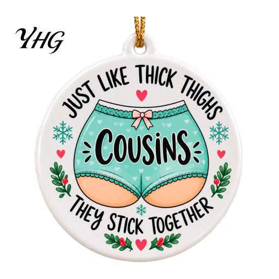 Beautiful Christmas Hanging Decor Funny Friendship Pendant, Durable Acrylic Ornament, Creative Xmas Office Holiday Party Ornament Tree Decorative