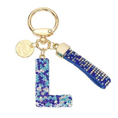 [PATIKIL] Initial Letter Keychain, Gift Bling Letter L Keychain, Alphabet Key Ring, Handbag Accessory for Women, Shiny and Cute Backpack Bag Lanyard,