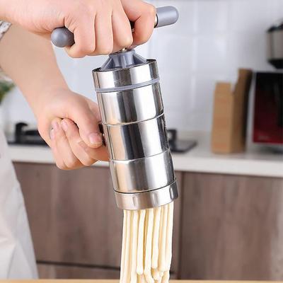 5 Molds Stainless Steel Manual Noodle Maker Manual Dough Press Pasta Maker Machine For Fresh Homemade Lasagne Noodles