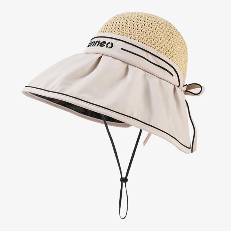 Высококачественная летняя новая лоскутная шляпа от солнца с широкими полями, корейская женская уличная солнцезащитная черная соломенная шляпа