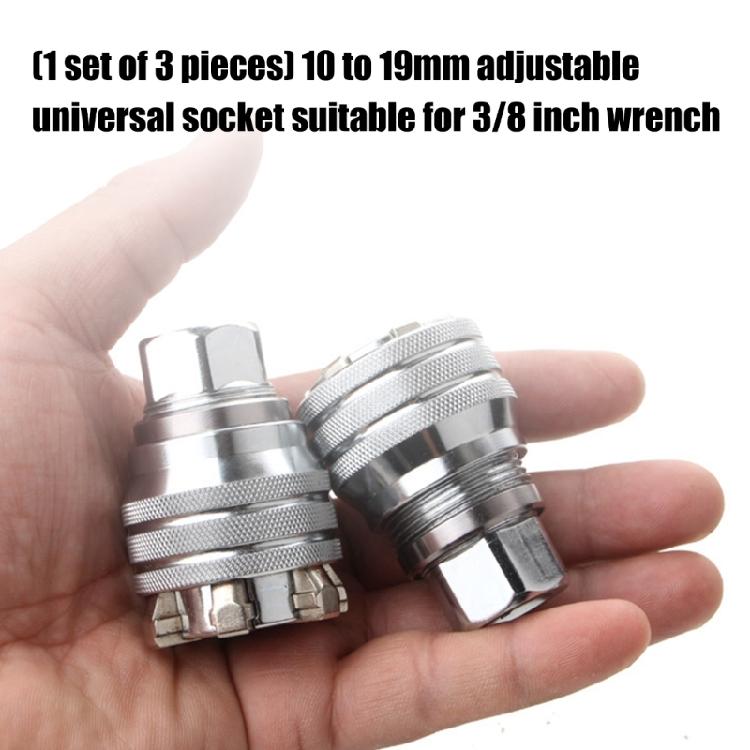 Socket Wrench Multifunctional Ratchet Quick Wrench 10-19Mm 3/8Inch Socket Tool for Ratchet Wrench Accessories