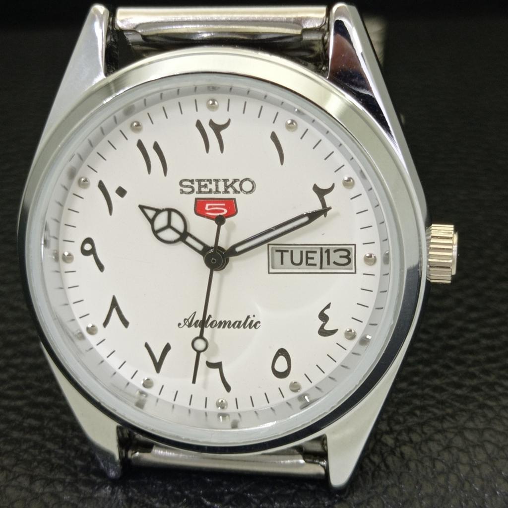 AUTOMATIC VINTAGE REFURBISHED SEIKO 5 JAPAN 6309A MENS WHITE WATCH a441182-4 Sk-a441182