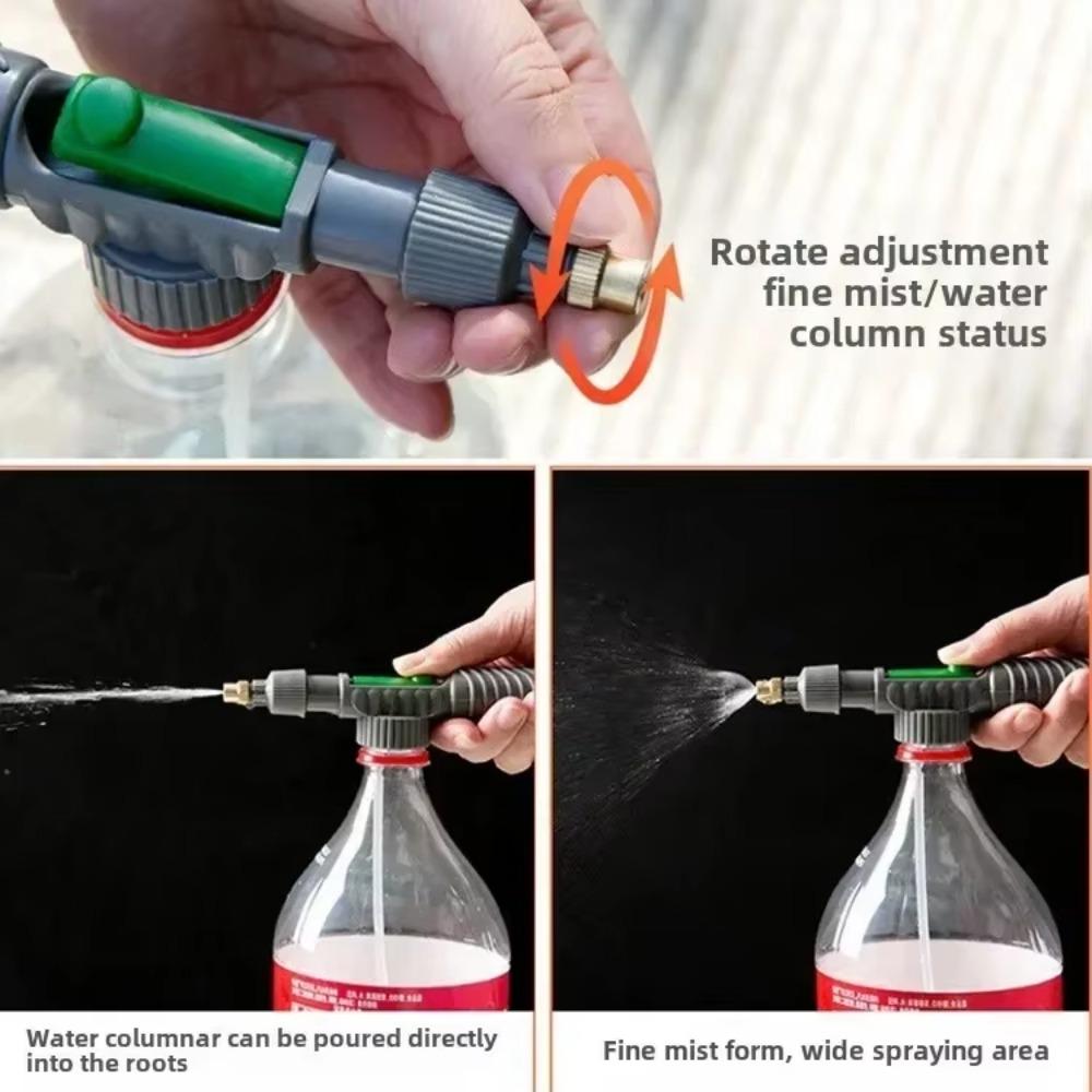 Gardening Watering Sprayer Beverage Bottle Watering Can High Pressure Small Manual Pressure Adjustable Spray Head