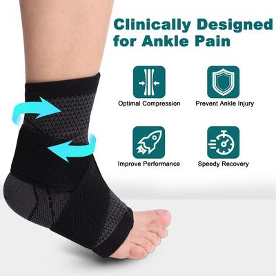 1Pcs Ankle Brace Compression Sleeve For Achilles Plantar Fasciitis Relief With Support Strap Women Men