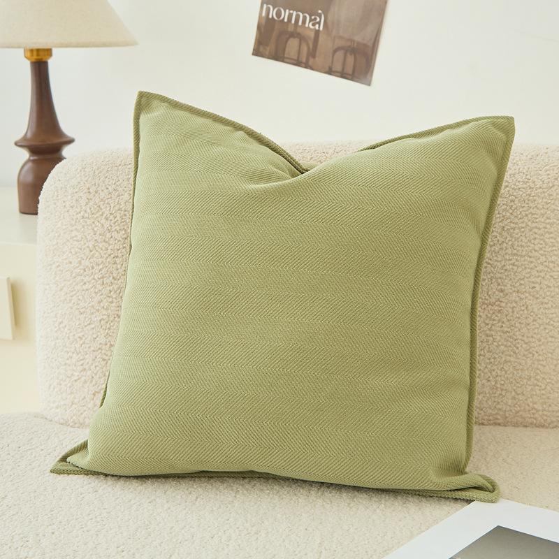 Minimalist Chenille Throw Pillow Cover, Thickened for Lumbar Support - Modern Style for Sofa & Car