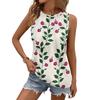 Womens Casual O Neck Loose  Sleeveless Top T-shirt  Summer Tank Tops For Women Tank Camisole Sleeveless Basic Tops