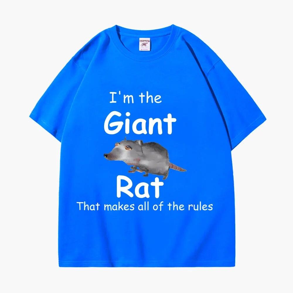 Funny I'm The Giant Rat Tričko s potiskem, které splňuje všechna pravidla Grafická trička s krátkým rukávem Unisex Dámské Gotické módní tričko