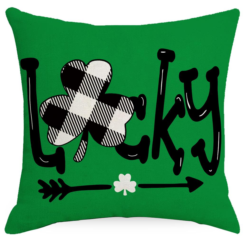 St. Patrick's Day Pillow Case Car Sofa Bedside Linen Printed Pillow Cushion Cover