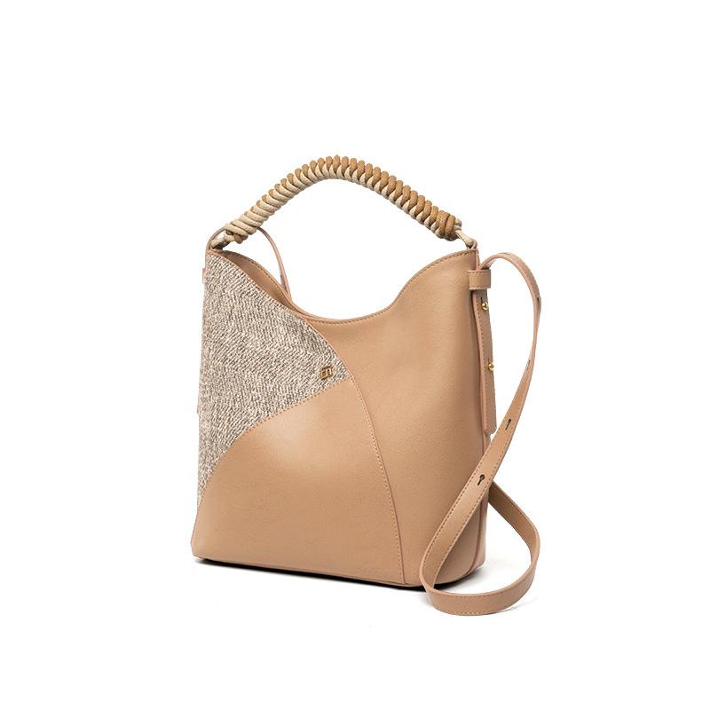 

Сумка-ведро для женщин, редкая летняя кожаная сумка для поездок на работу с большой вместимостью, ручная сумка через плечо 24*11*23cm хаки