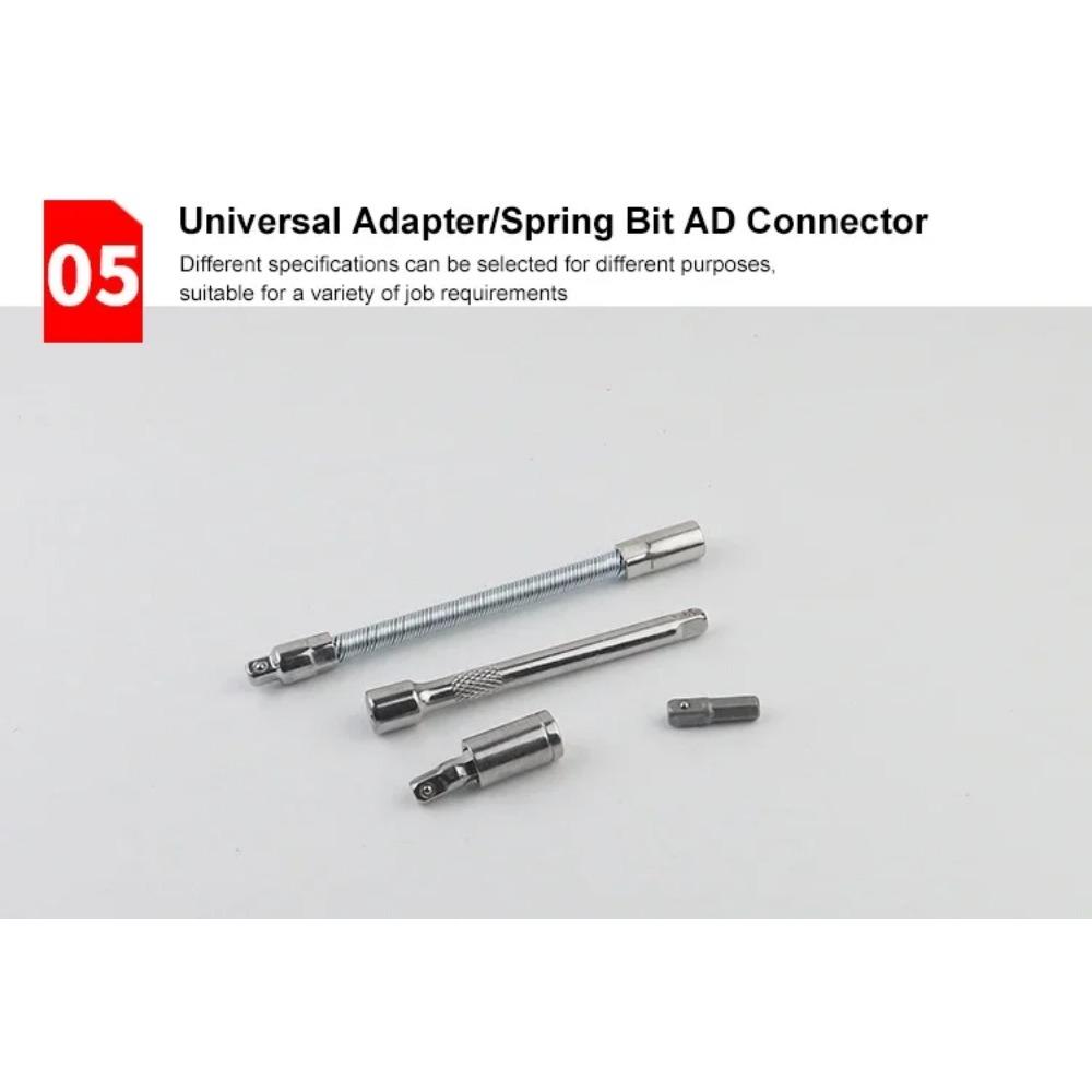 1 set de instrumente noi pentru repararea mașinii, 46/53 bucăți/set, set de prize de 1/4 inch, instrument de reparație auto, cheie dinamometrică cu clichet, set combinat de instrumente pentru repararea auto