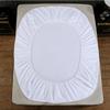 Washed Cotton 4-Piece White Bedding Set for Hotels and Guesthouses, Fitted Sheet Style