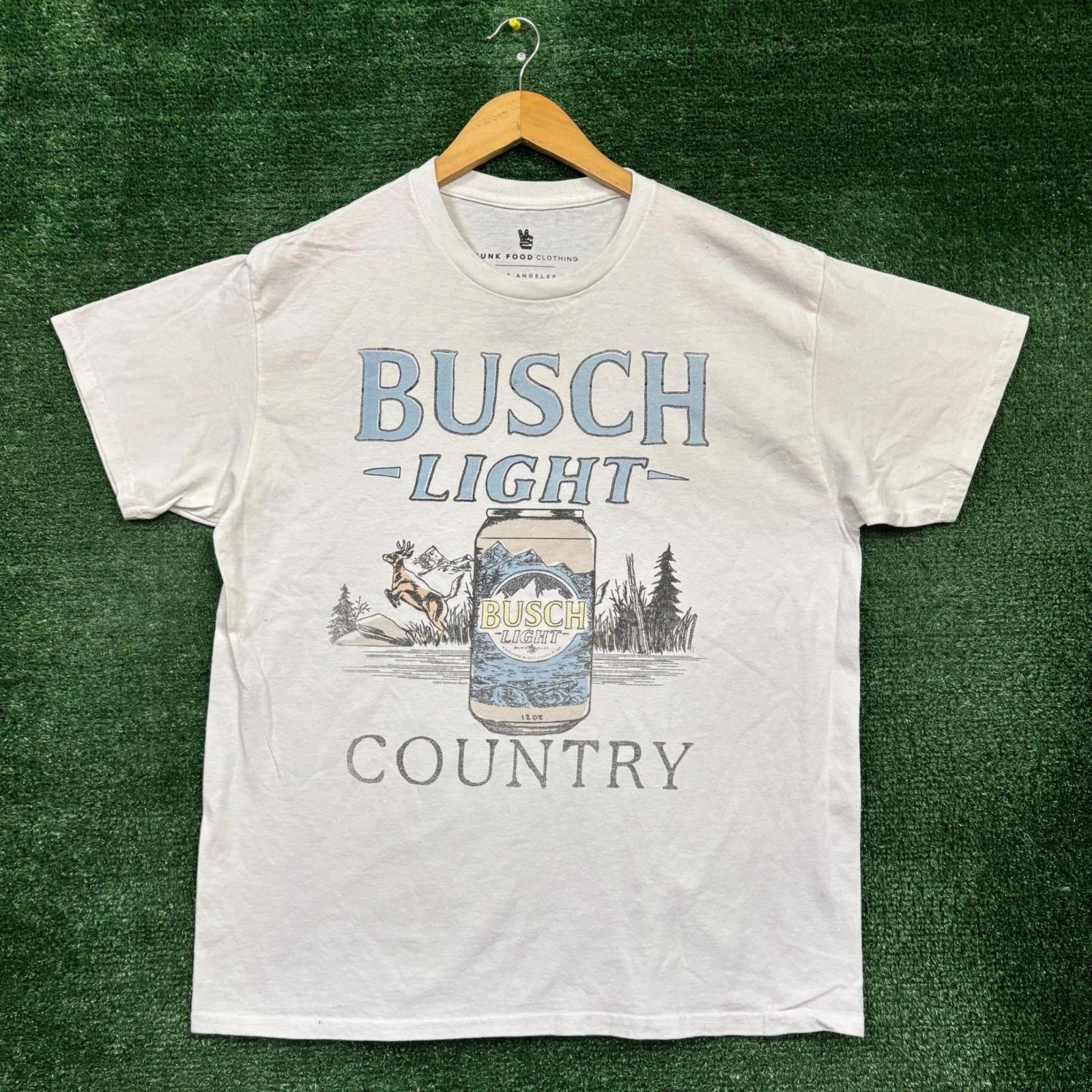Junk Food Clothing x Busch Light Country T-shirt Size Medium XL