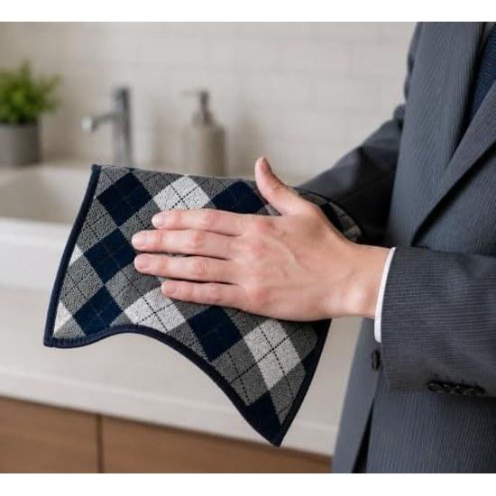 Convenient washing replacements mens towel handkerchief set 10 assorted colors patterns wrapping included (2323 cm 2525 cm) 100 cotton.