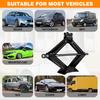 2 Ton Mechanische Manuelle Scherenwagenheber Mit Stabilisatorbasis & Griff Für Auto-/SUV-Reifenwechsel Und Notfall-Straßenrandreparatur