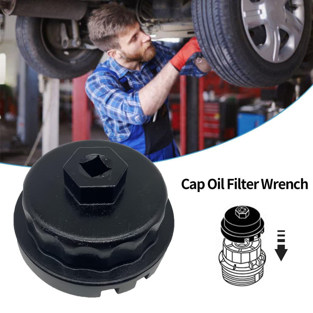 HT18C02 Ölgitterschlüssel mit Kappe, 14 FLUTEN, 64,5 mm, 14 Zähne, für Toyota Lexus