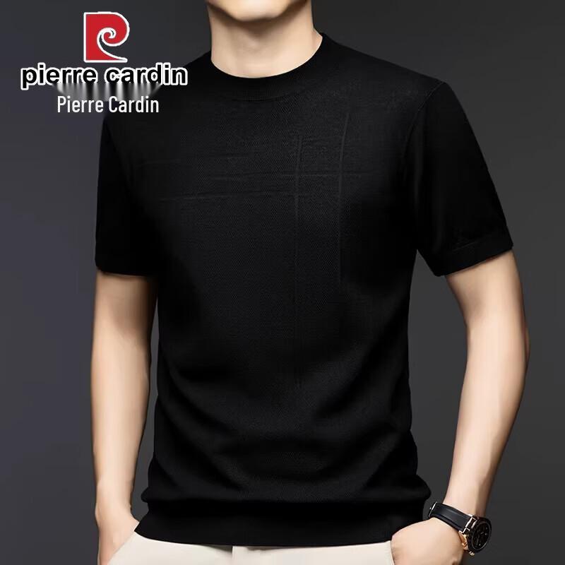 Pierre Cardin Men's Jacquard Knit Short Sleeve T-Shirt