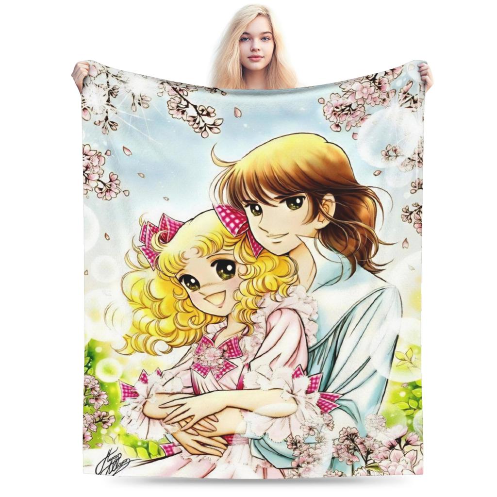 Candy Candy Blankets Warm Soft Fluffy Plush Throw Blanket For Girls Boys Home Decor Flannel Bedspread Bed Cover