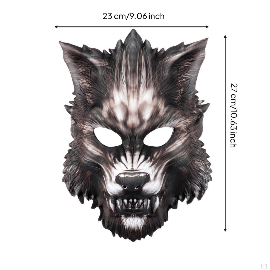 Wolf Gesichtsmaske Knurrender Hunde Kopf EVA für Erwachsene, Cosplayer, Halloween,