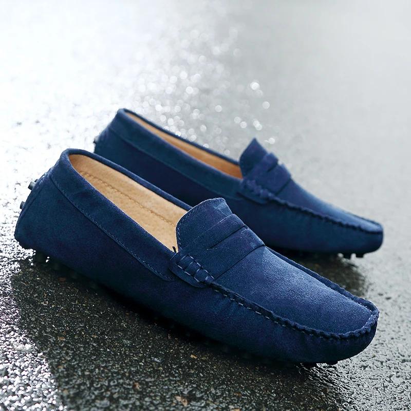 Fashion Men Casual Shoes Fashion Men Shoes Handmade Suede Genuine Leather Mens Loafers Moccasins Slip On Men's Flats Male Driving Shoes