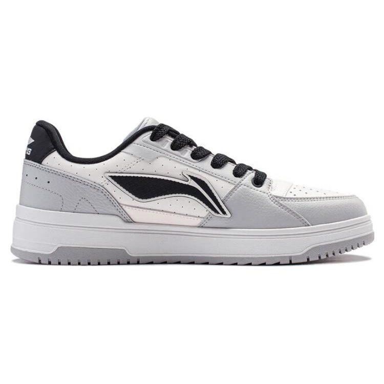 Li Ning Tianji 2.0 Soft Cushioning Low top Skateboard Shoes Men's White Gray Black AGCT345-1