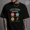 Men T Shirt Casual Let's Learn Shapes My Dad Is Gone Moto T-shirt Graphic Cotton Motorbike Bike