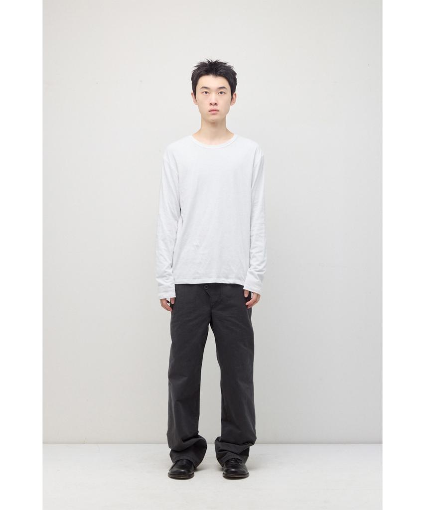 HATCHINGROOM Two Face Ringer Tee M.Grey/White