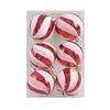 6Pcs/Set Colorful Glitter Painted Christmas Balls Plastic Xmas Hanging Ball  Festival Party Decor