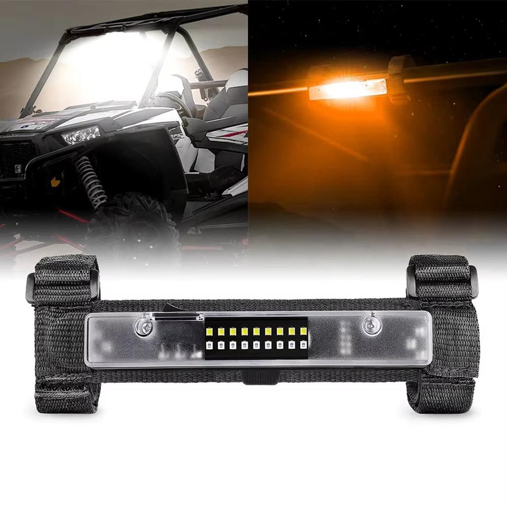 ATV Accessories Roll Bar Cage Mount Dome Lamp UTV Interior Dome Light with Switches Bi Color LED Lights Easy Installation
