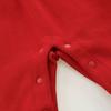 British Baby Spring and Autumn Outfit for Girls, Red Stylish Romper for Full Month and 100 Days Celebrations, Outdoor Jumpsuit for Princesses