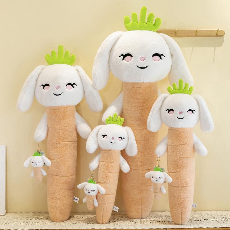 Cute Radish Rabbit Plush Toys Toys for Best Friends Birthday Gifts for Girls Backpack Pendants Sleeping Long Pillows