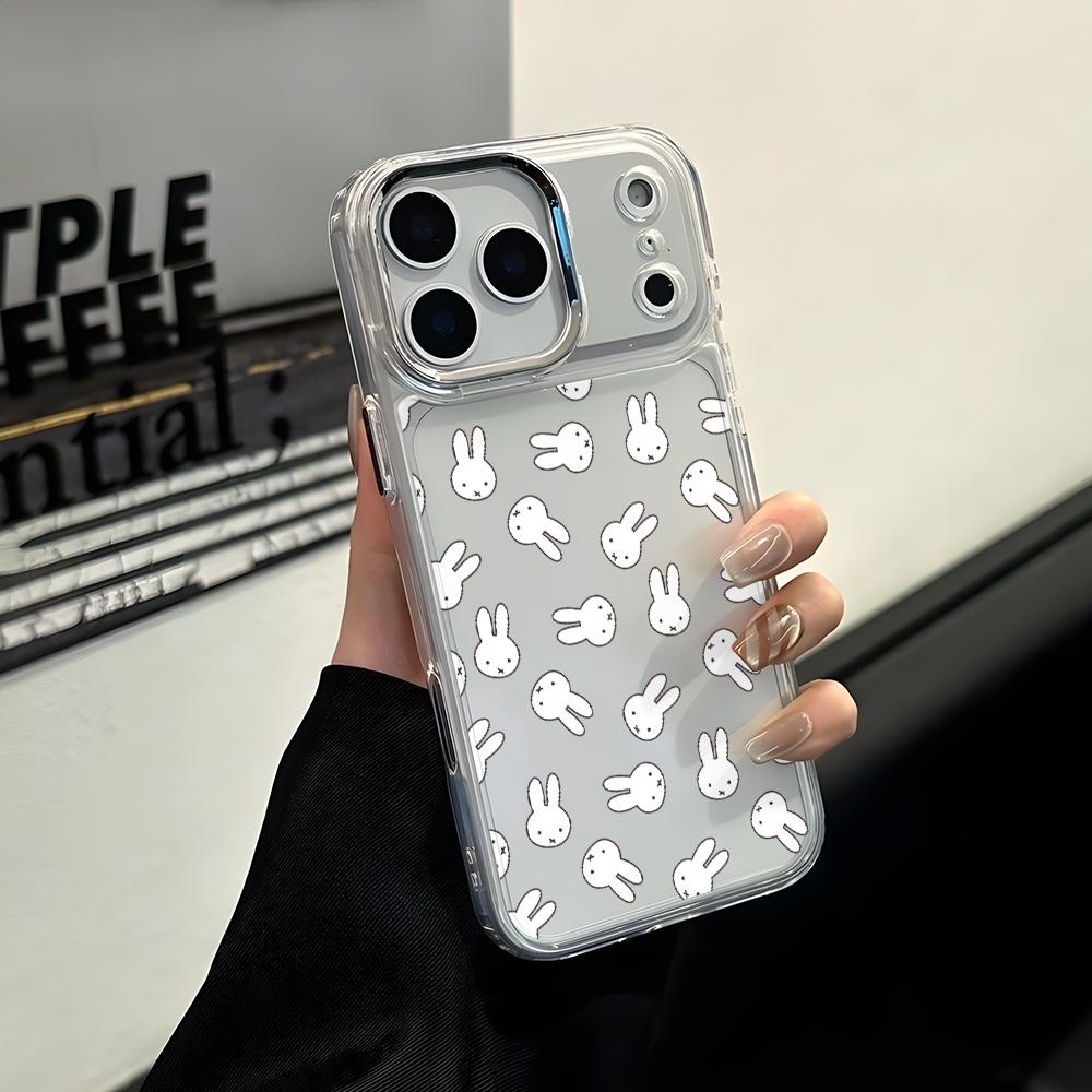 

White Rabbit M-MiffIes Phone Case for Apple iPhone 17 Air 16 16e 15 14 13 12 11 Pro Max X Xs XR 8 Plus Luxury Clear Cover iPhone 11 Pro Max