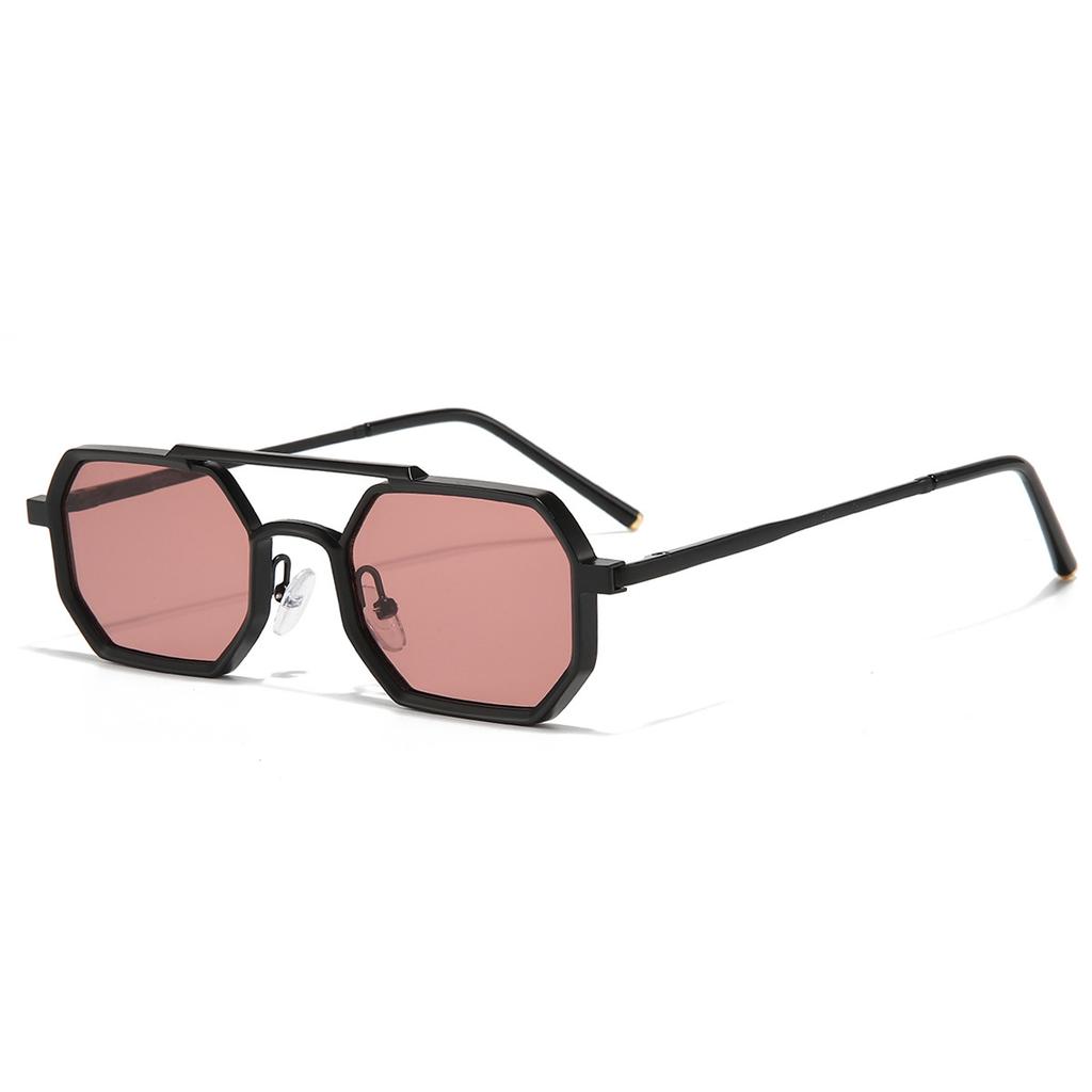 Klassische Metall Punk Quadrat Sonnenbrille Männer Frauen Retro Doppel Brücken Mode Frau Polygon Sonnenbrille Trendy Vintage Shades UV400