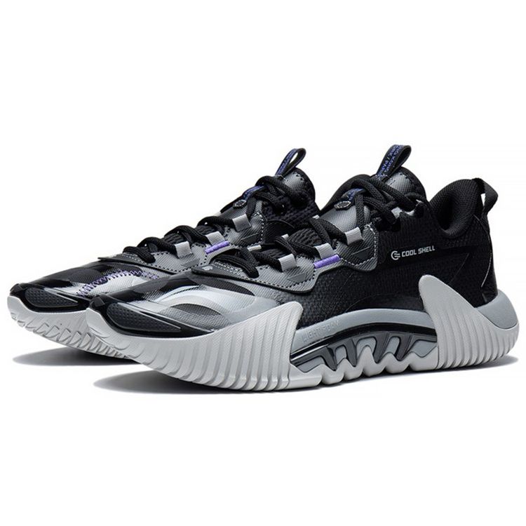 Li Ning Anti-5 2.5 Shock Absorption Non-Slip Wear-Resistant Low-Top Basketball Shoes Men Basketball Shoes Black ABFS001-1