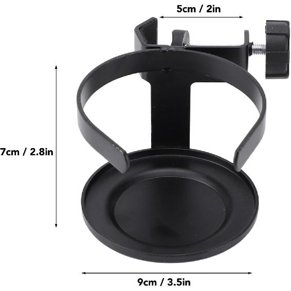 Mic Stand Cup Holder,Portable ABS Iron Adjustable Mic Stand Drink Holder Water Multifunction Bottle Drink Clamp